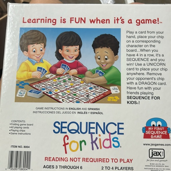 **NEW Sequence for Kids Vintage 2001 Edition Board Game & Scrabble - Picture 2 of 4